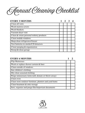 The Cleaning Charts | Free Download