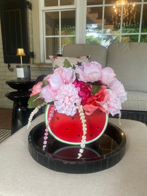 DIY Watermelon Floral Arrangement 🍉🌸 - Perfect for Summer!