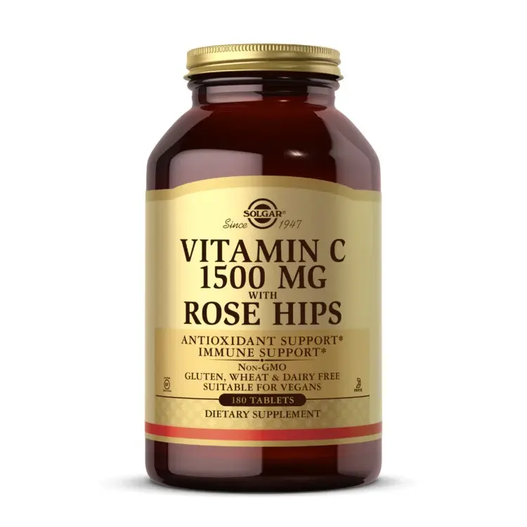 Solgar Vitamin C 1500 w/ Rose Hips 180 Tabs