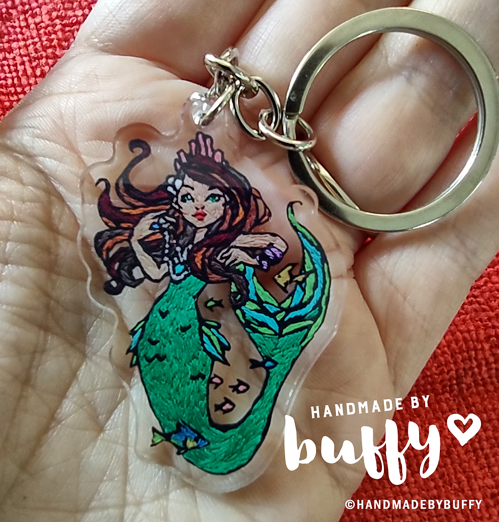 Thumbnail: Whimsical Sea - Mermaid, Acrylic Keychain