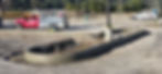 Concrete curb construction at a job site