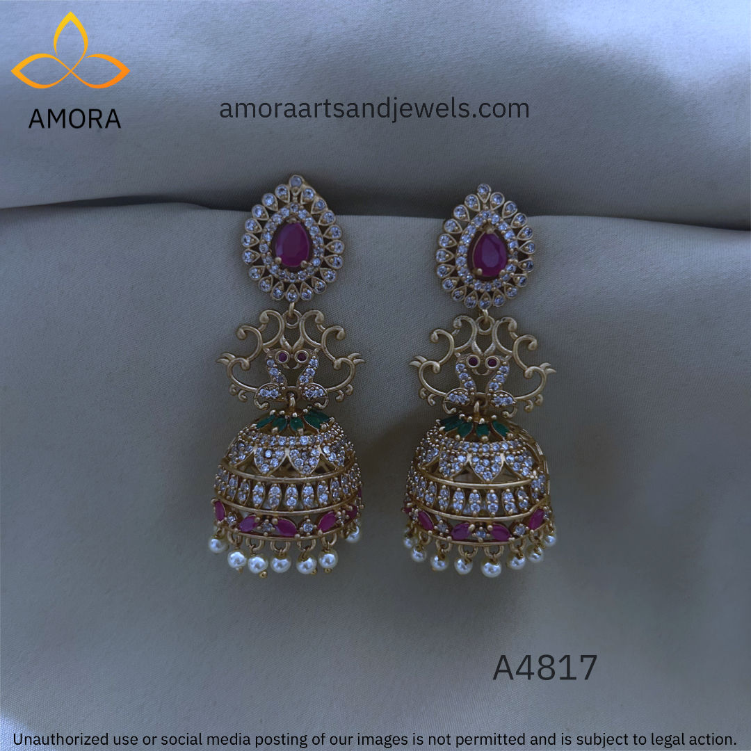Antique Jhumka - 6.5 cm Length - A4817
