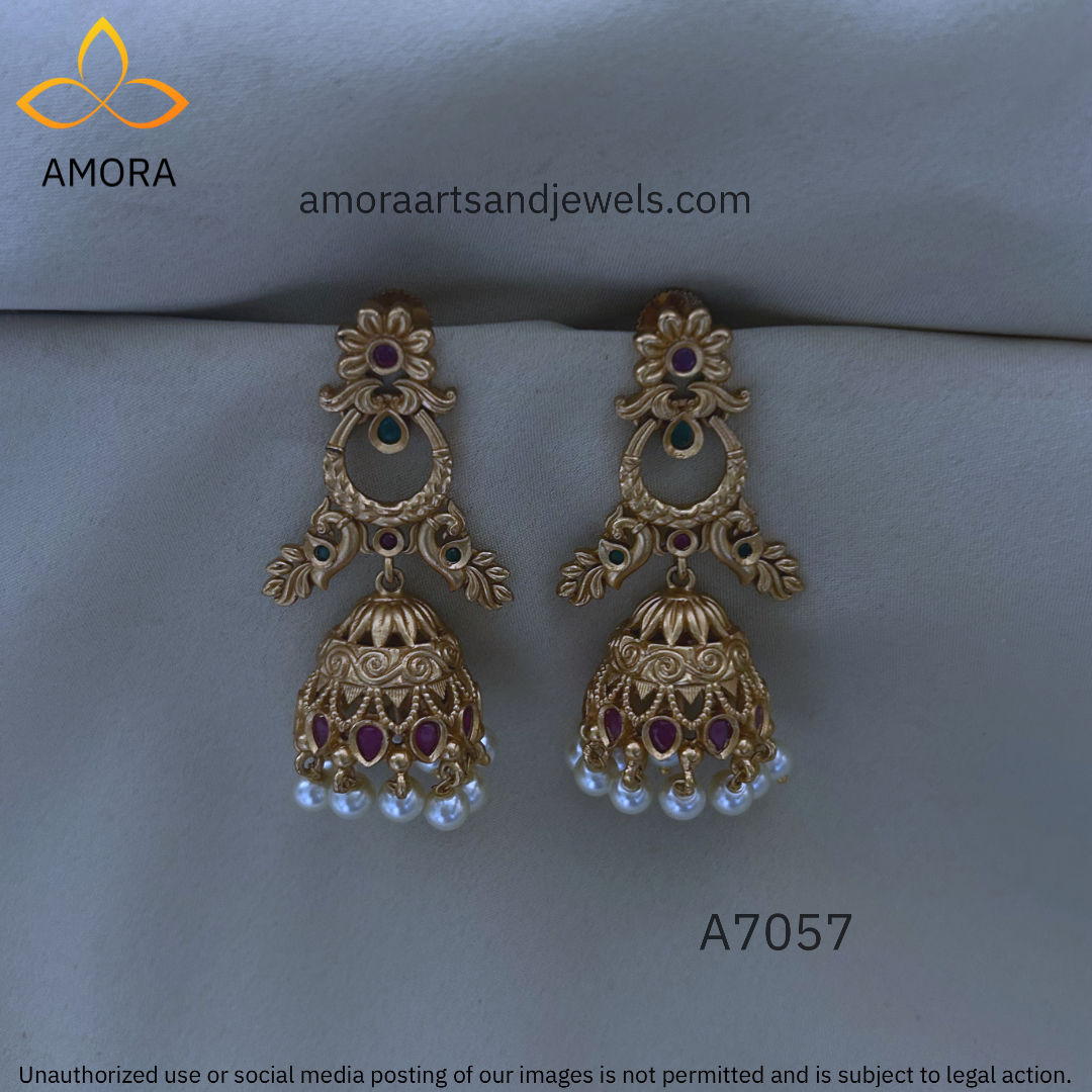 Antique Jhumka - 6 cm Length - A7057