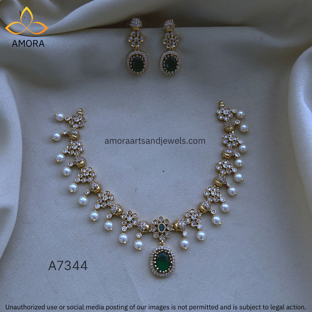 Antique Polished Short Necklace - A7344