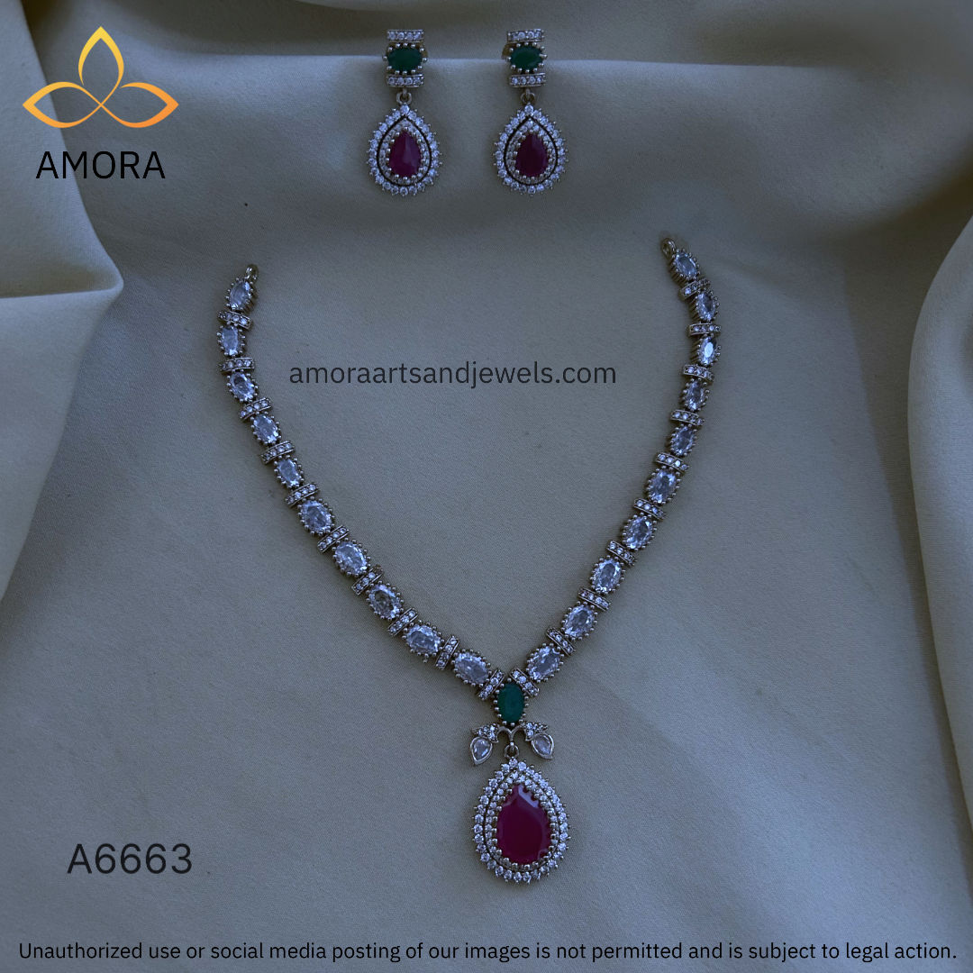 Antique Polished Short Necklace - A6663