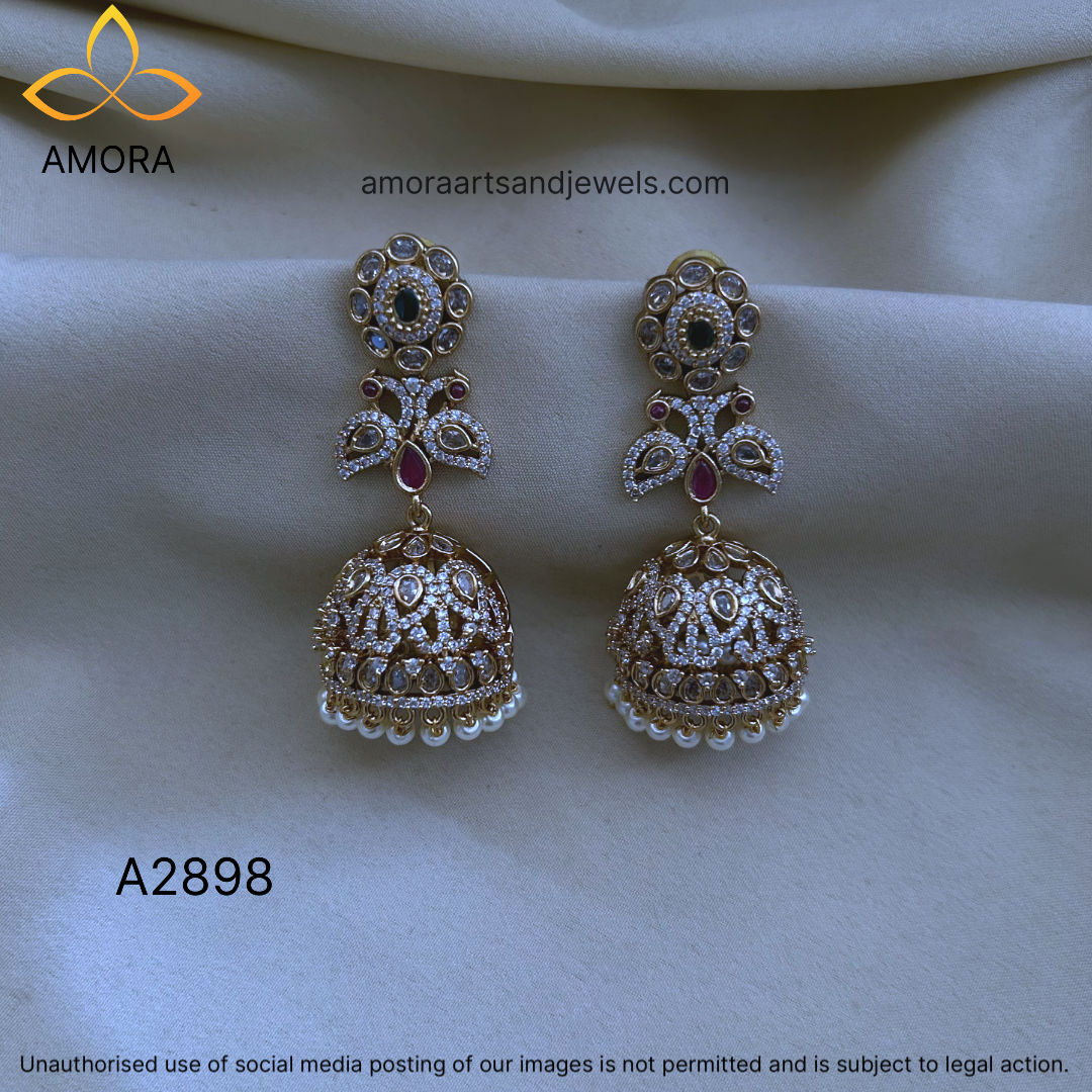 Antique Jhumka - 6 cm Length - A2898