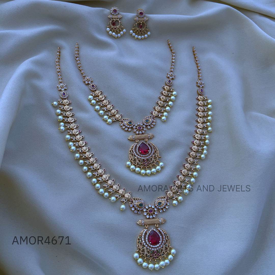 Antique Polished Short and Long Combo Set - AMOR4671