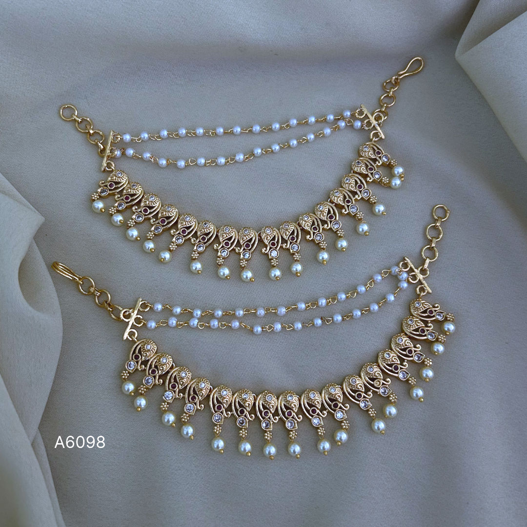 Antique Polished Earchain (Matiles) - A6098