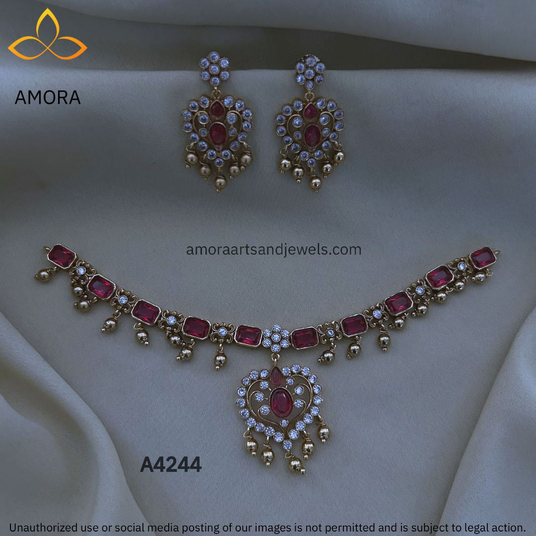 Antique Polished Short Necklace - A4244