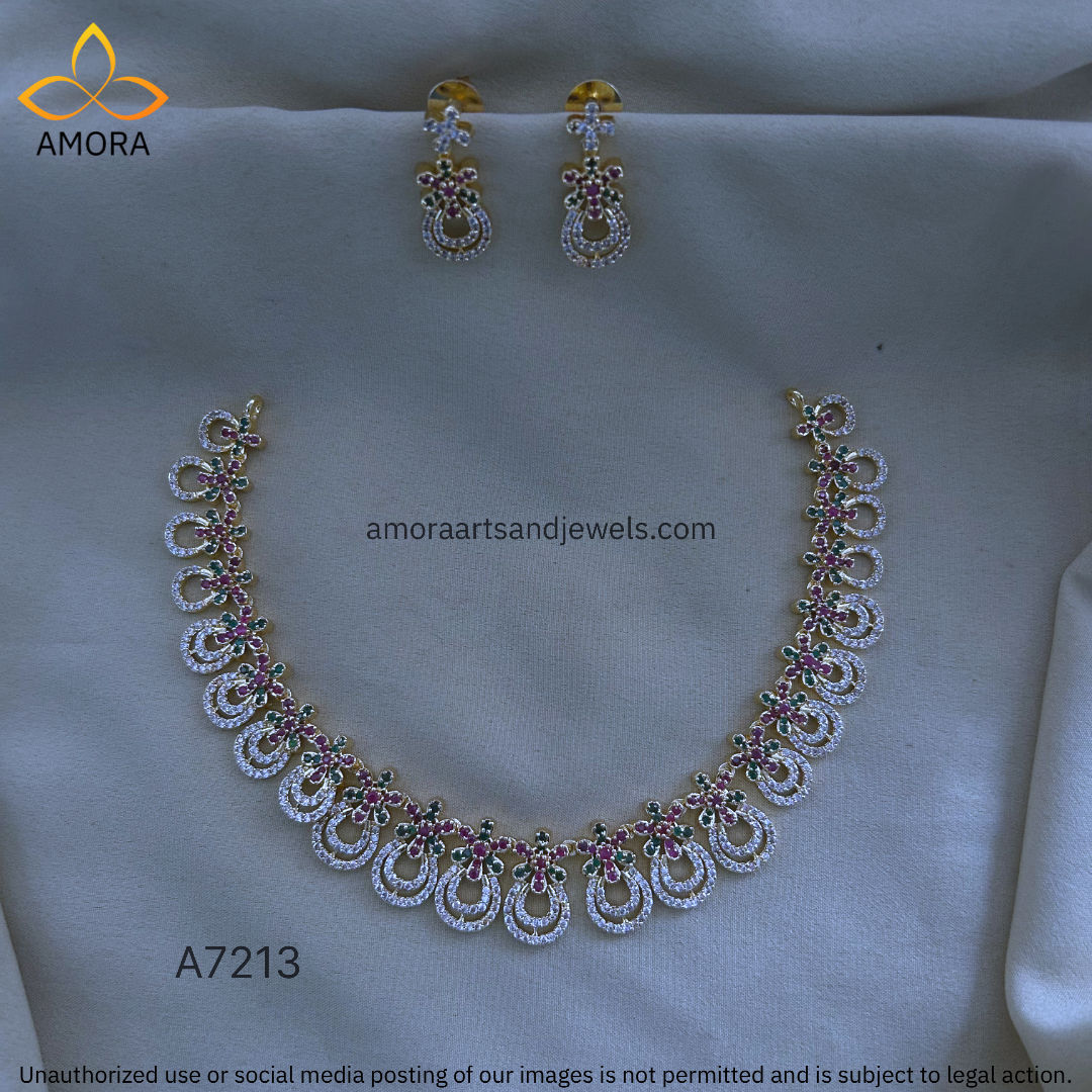 Gold Polish Short Necklace - A7213