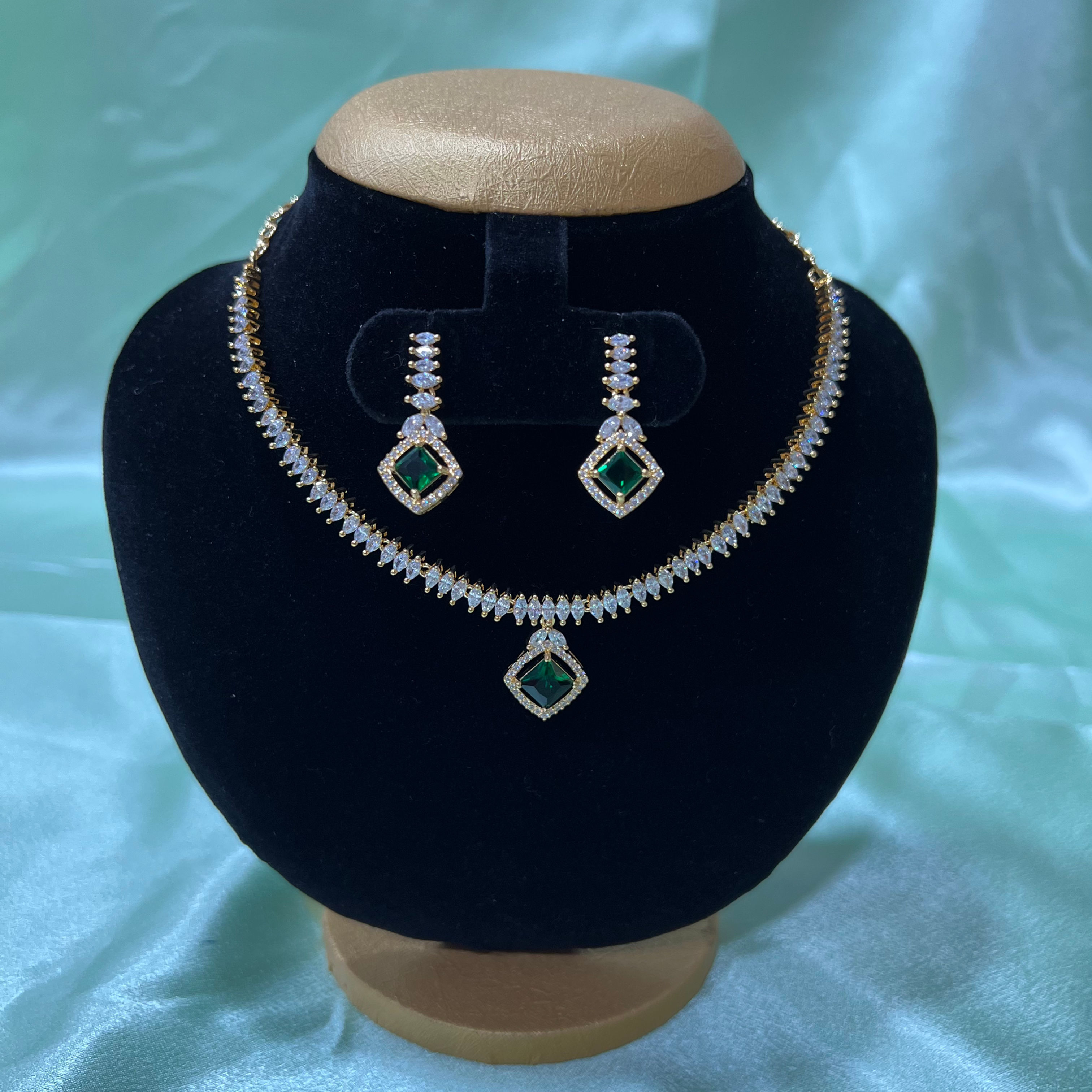 Gold polished Short Necklace - A2448