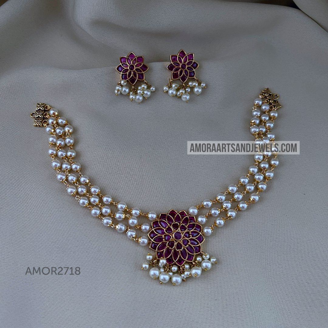 High-Neck Beaded Choker