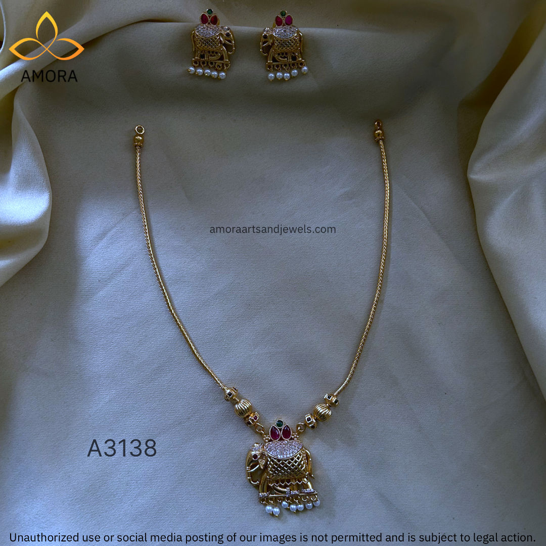 Antique Polished Short Necklace - A3138