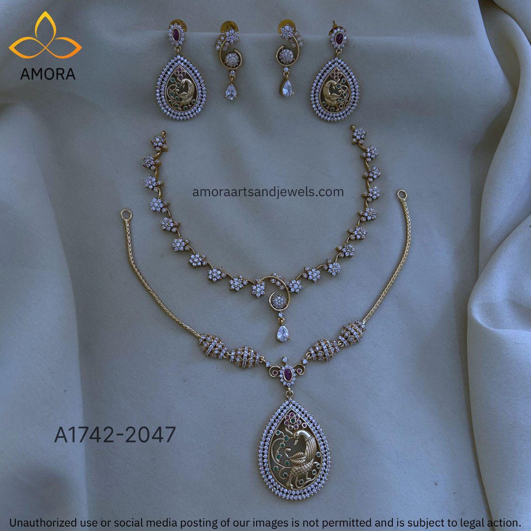Antique Polished Short Necklace Combo Set - A1742-2047
