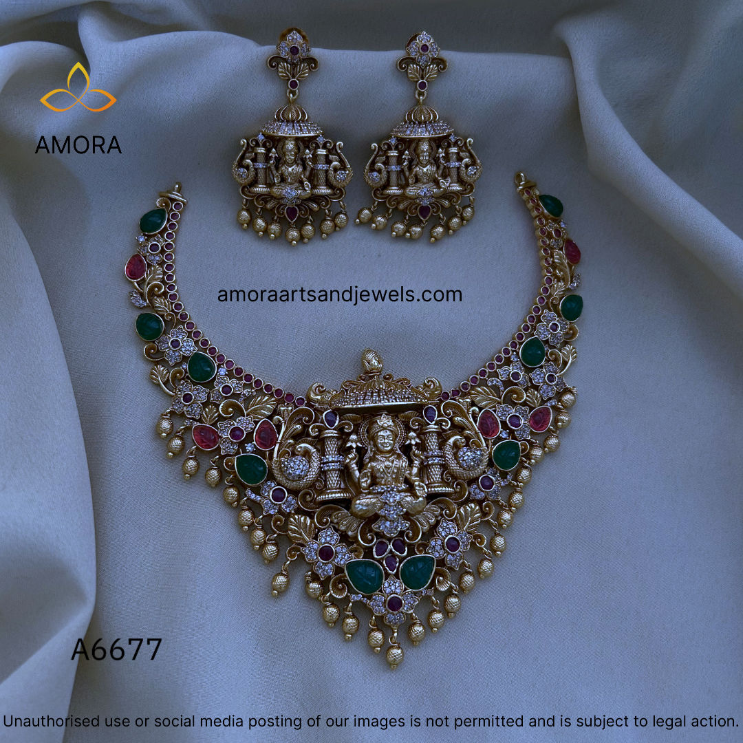 Antique Polished Short Necklace - A6677