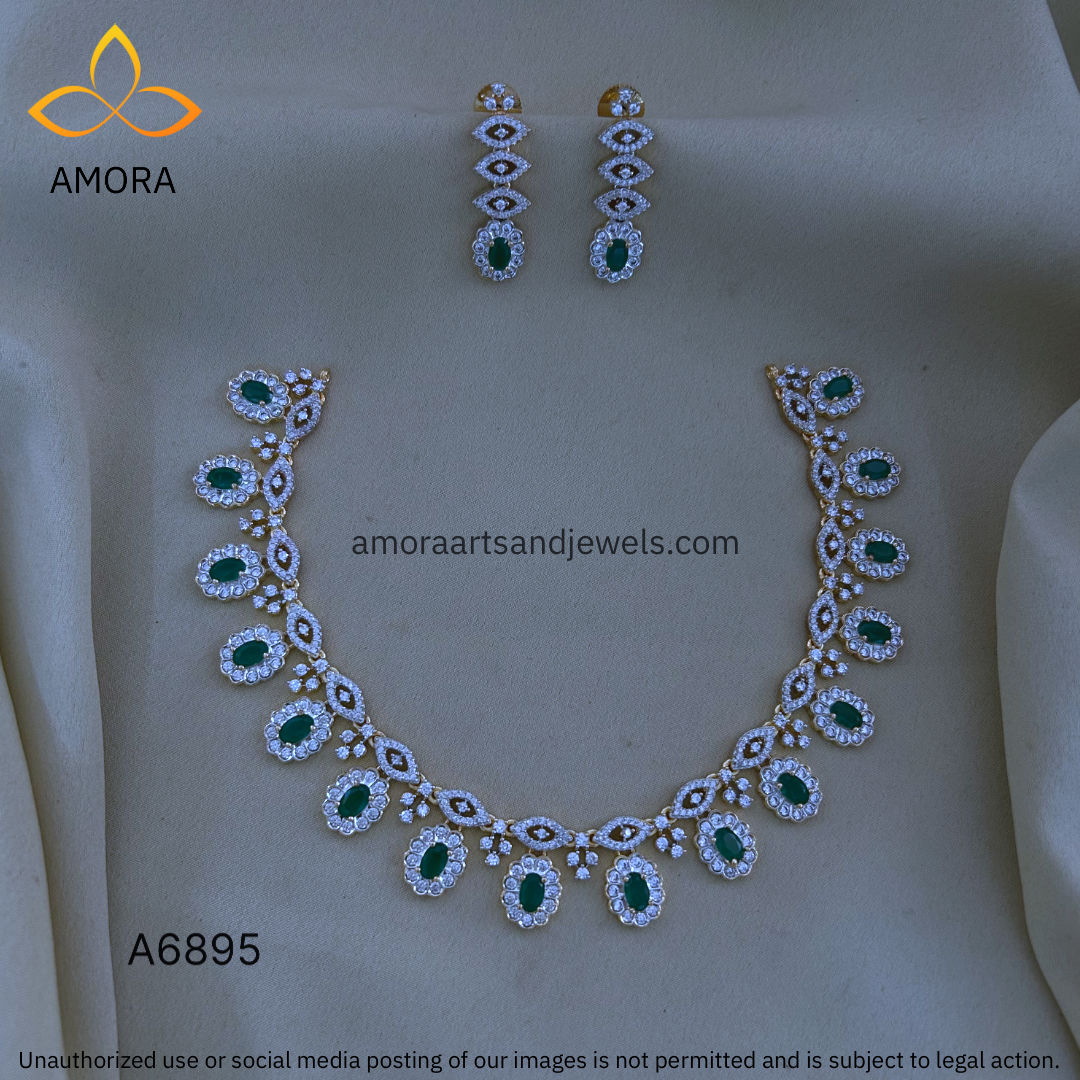 Gold Polish Short Necklace - A6895