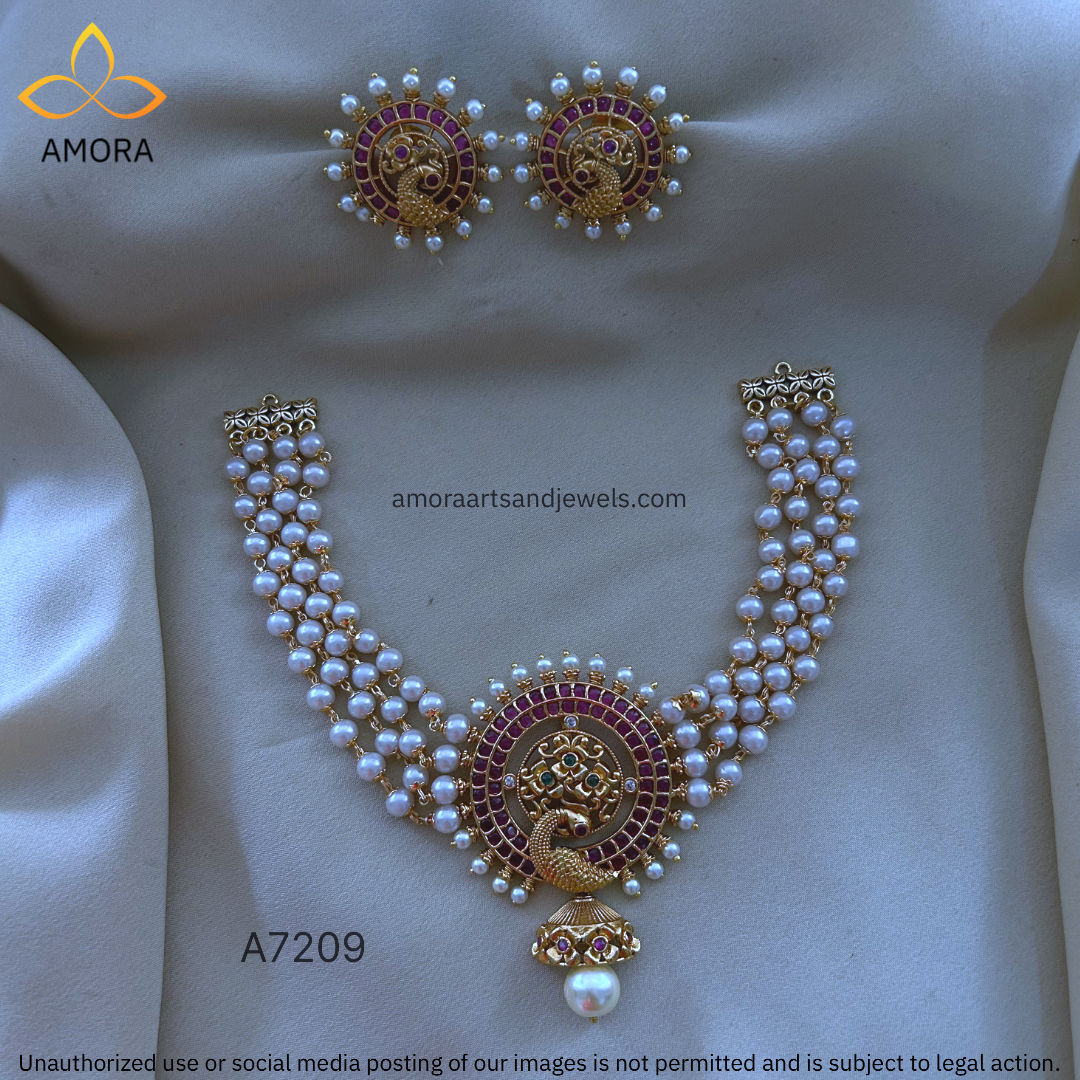 Antique Polished Short Necklace - A7209