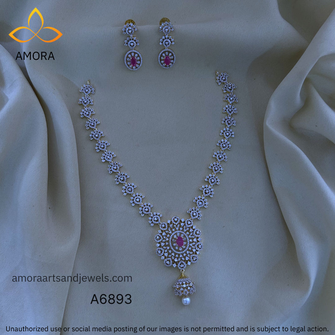 Gold Polish Short Necklace - A6893