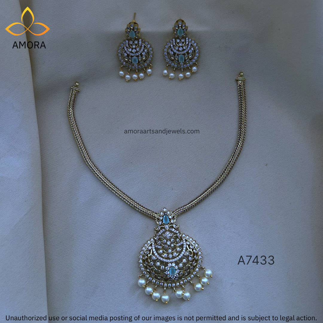 Antique Polished Short Necklace - A7433