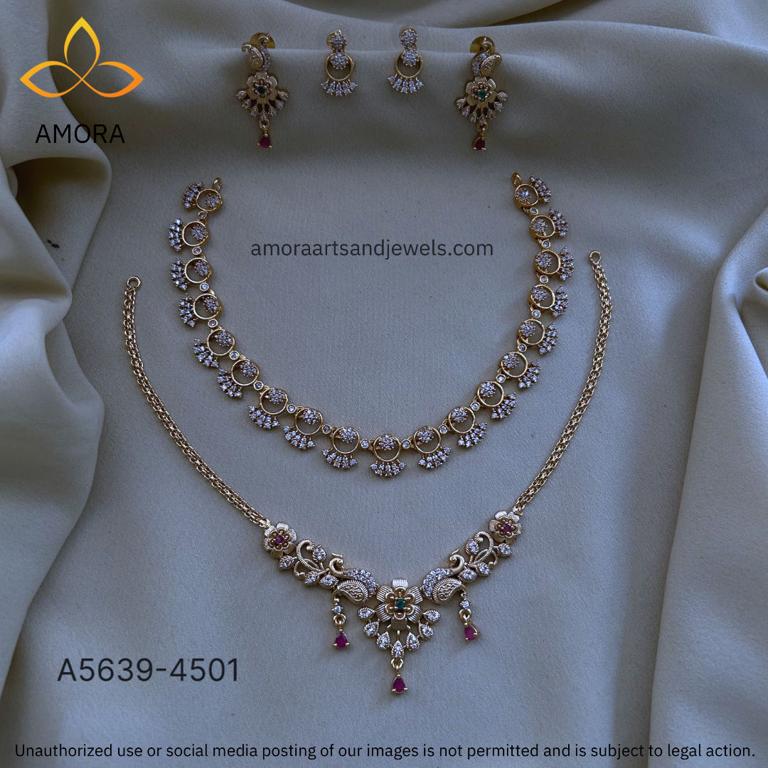 Antique Polished Short Necklace Combo Set - A5639-4501