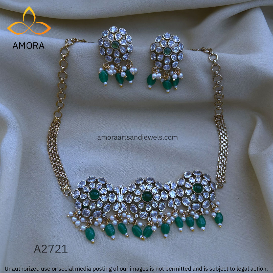 Victorian Polish High Neck Choker - A2721