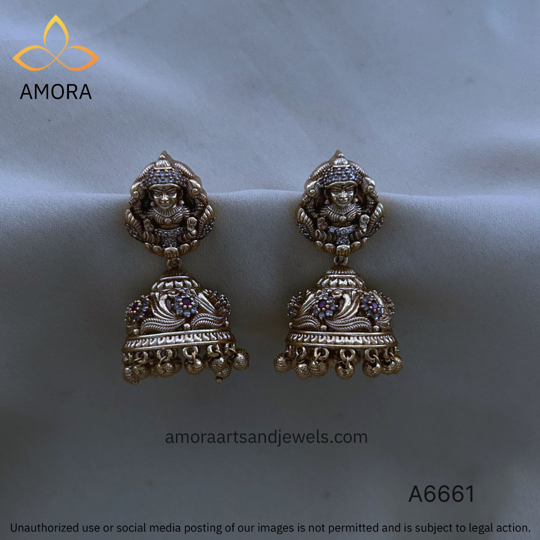 Antique Jhumka - 5 cm Length - A6661