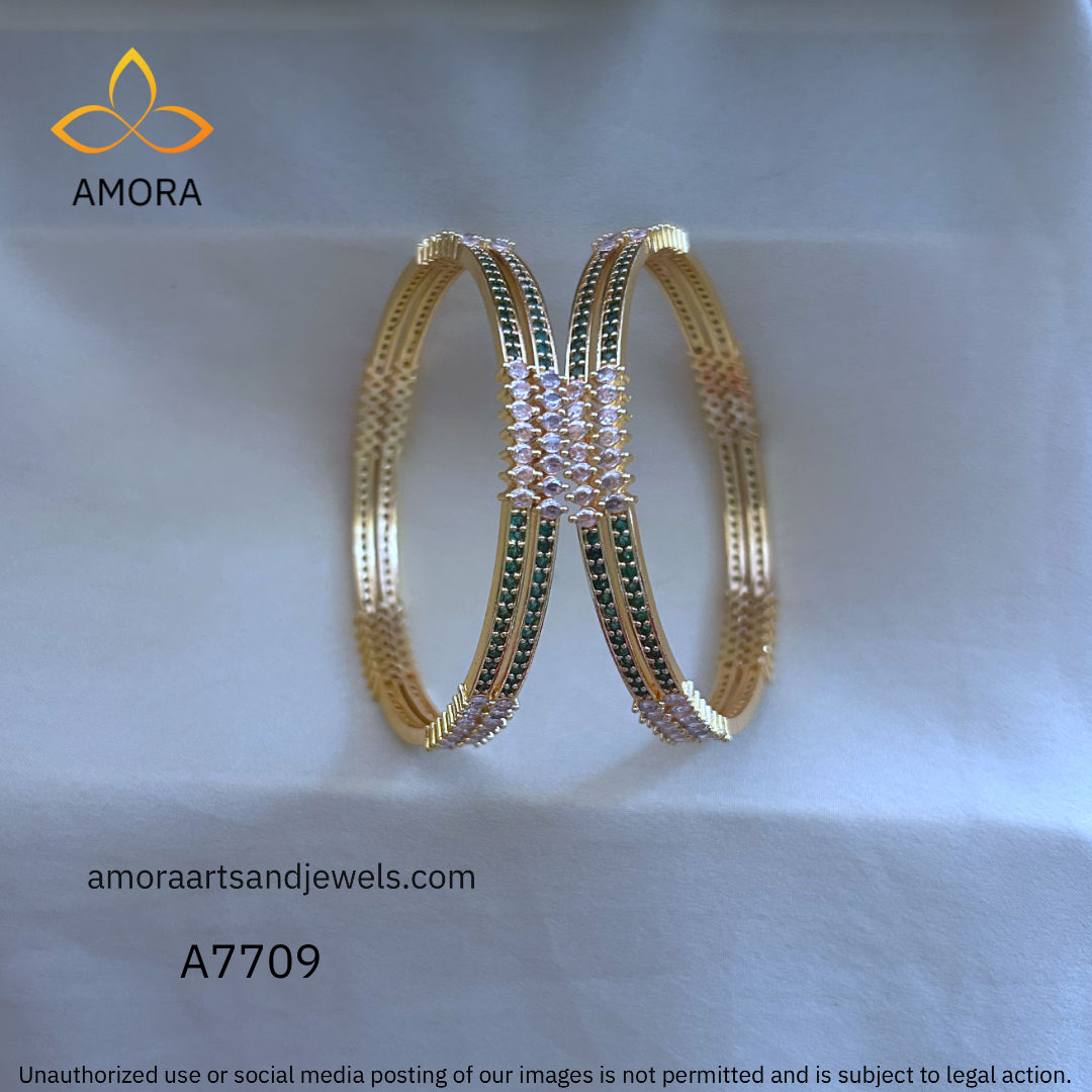 Antique Polished Bangles - A7709