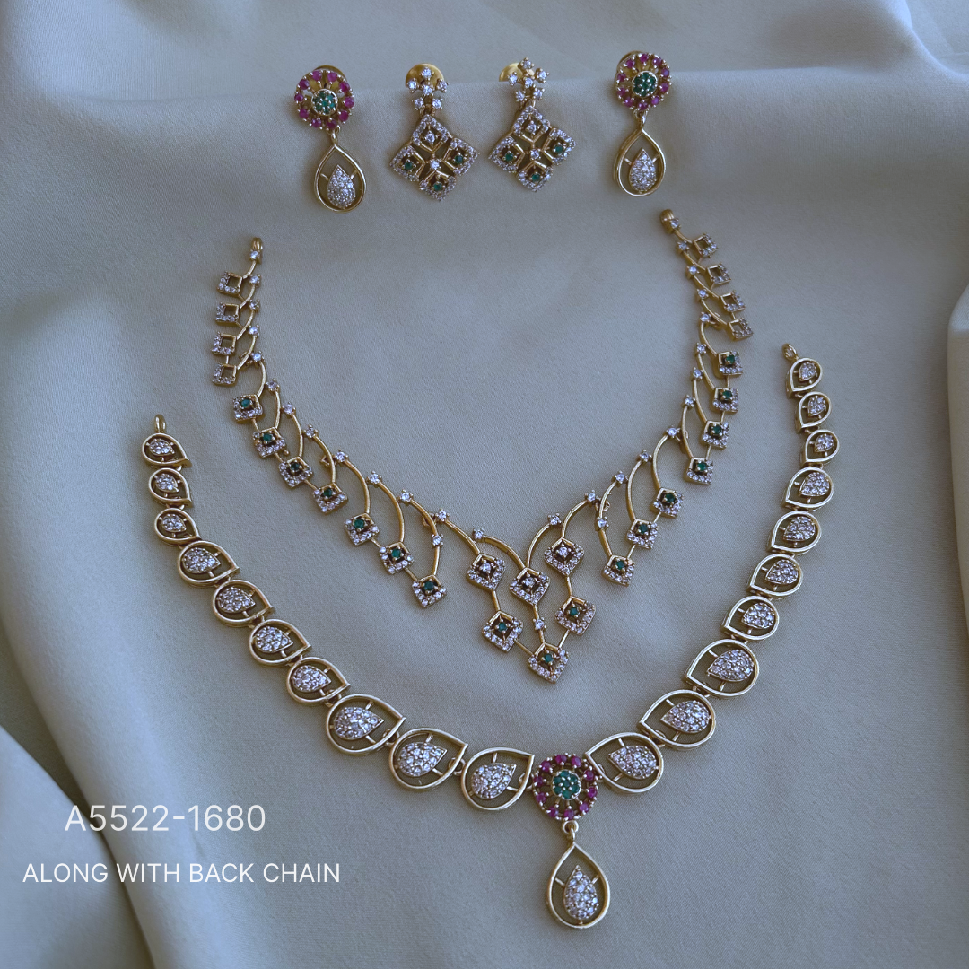 Antique Polished Short Necklace Combo Set - A5522-1680