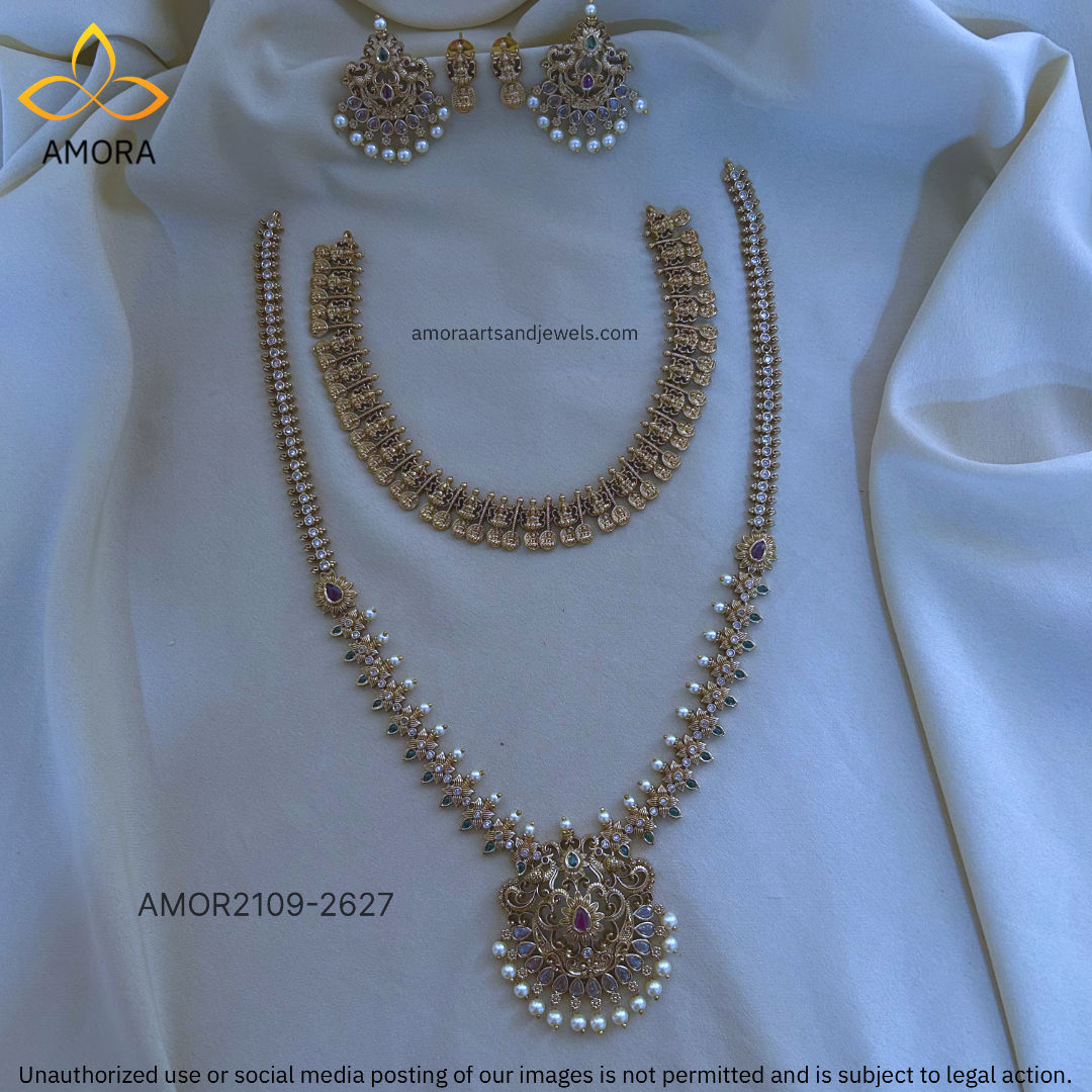 Antique Polished Short With Long Haram Combo Set - AMOR2109-2627