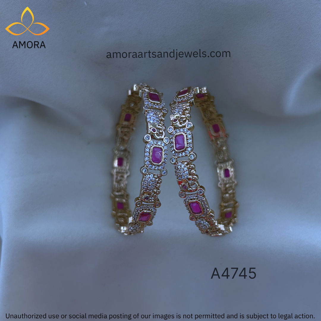 Antique Polished Bangles - A4745