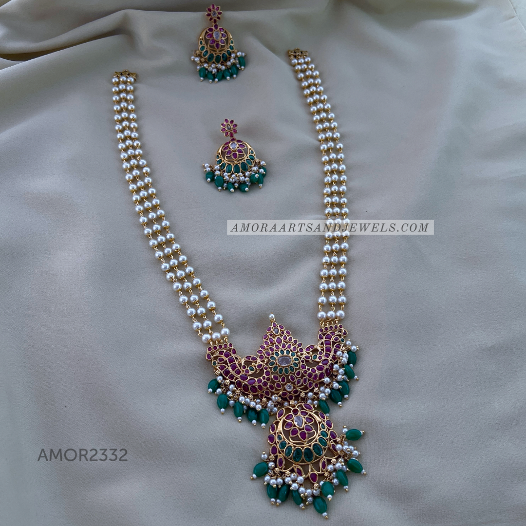 Antique Beaded Long Haram Pendant