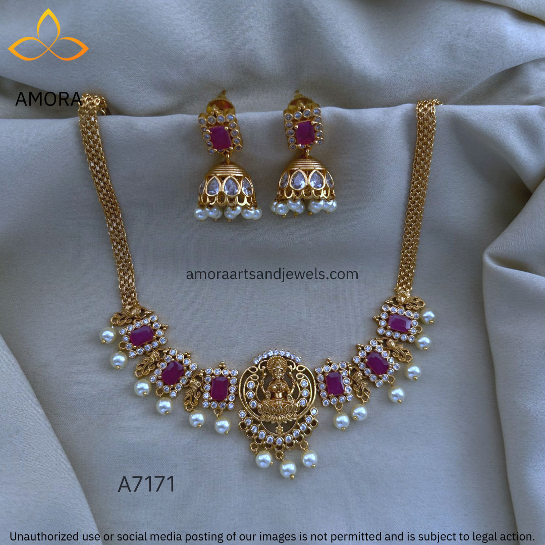Antique Polished Short Necklace - A7171