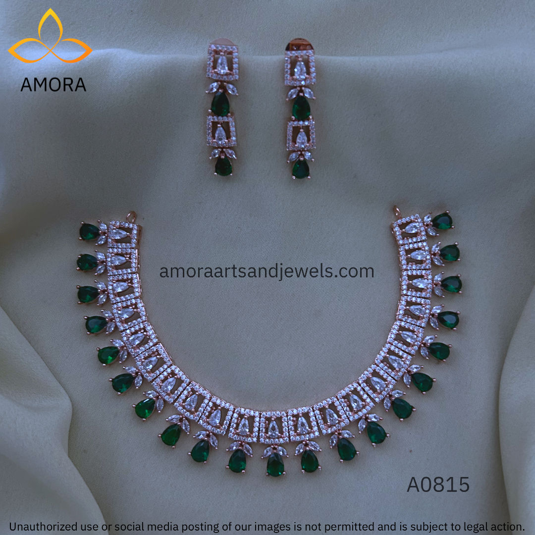 Rose Gold Short Necklace - A0815