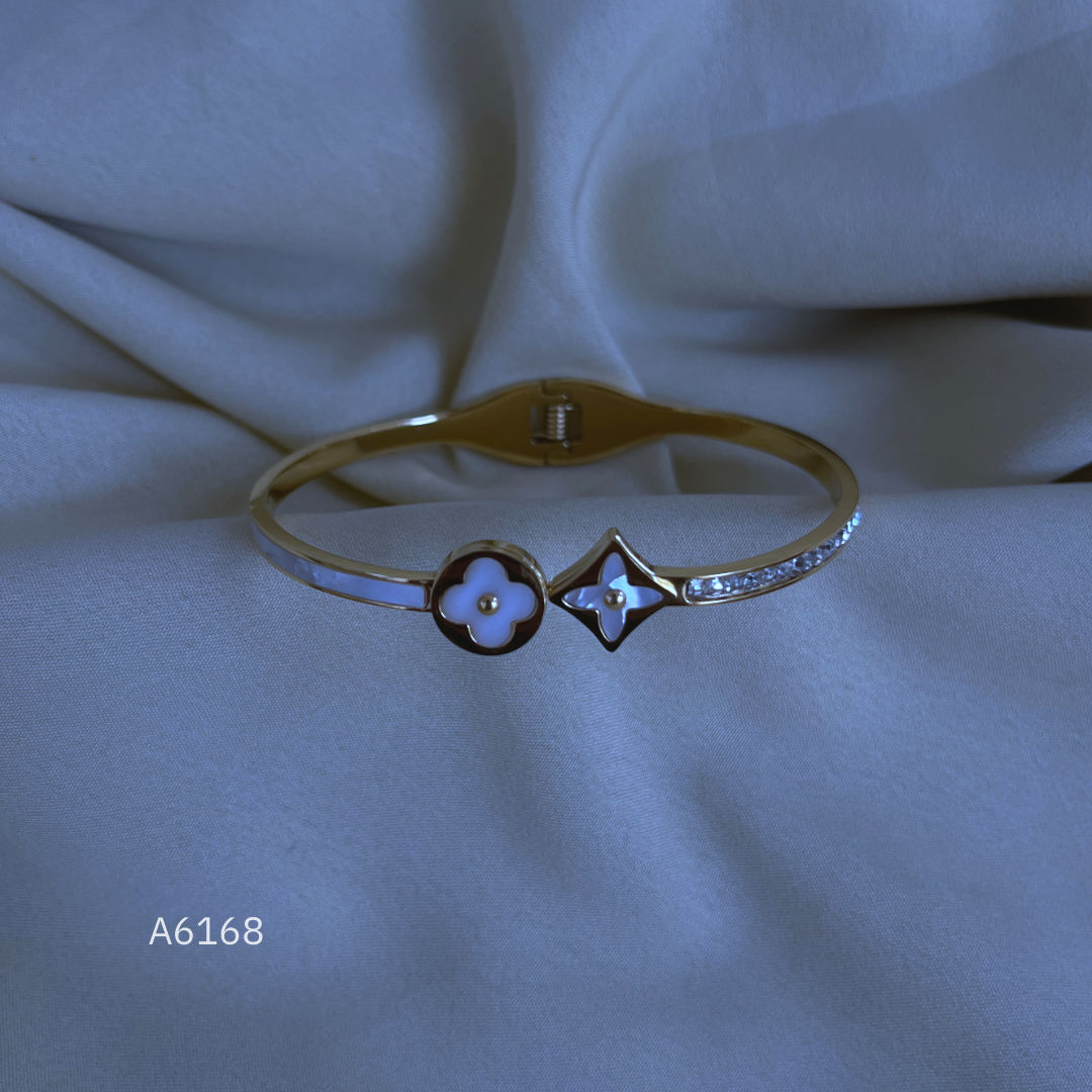 Anti Tarnished Stainless Steel Metal Openable bracelet - A6168