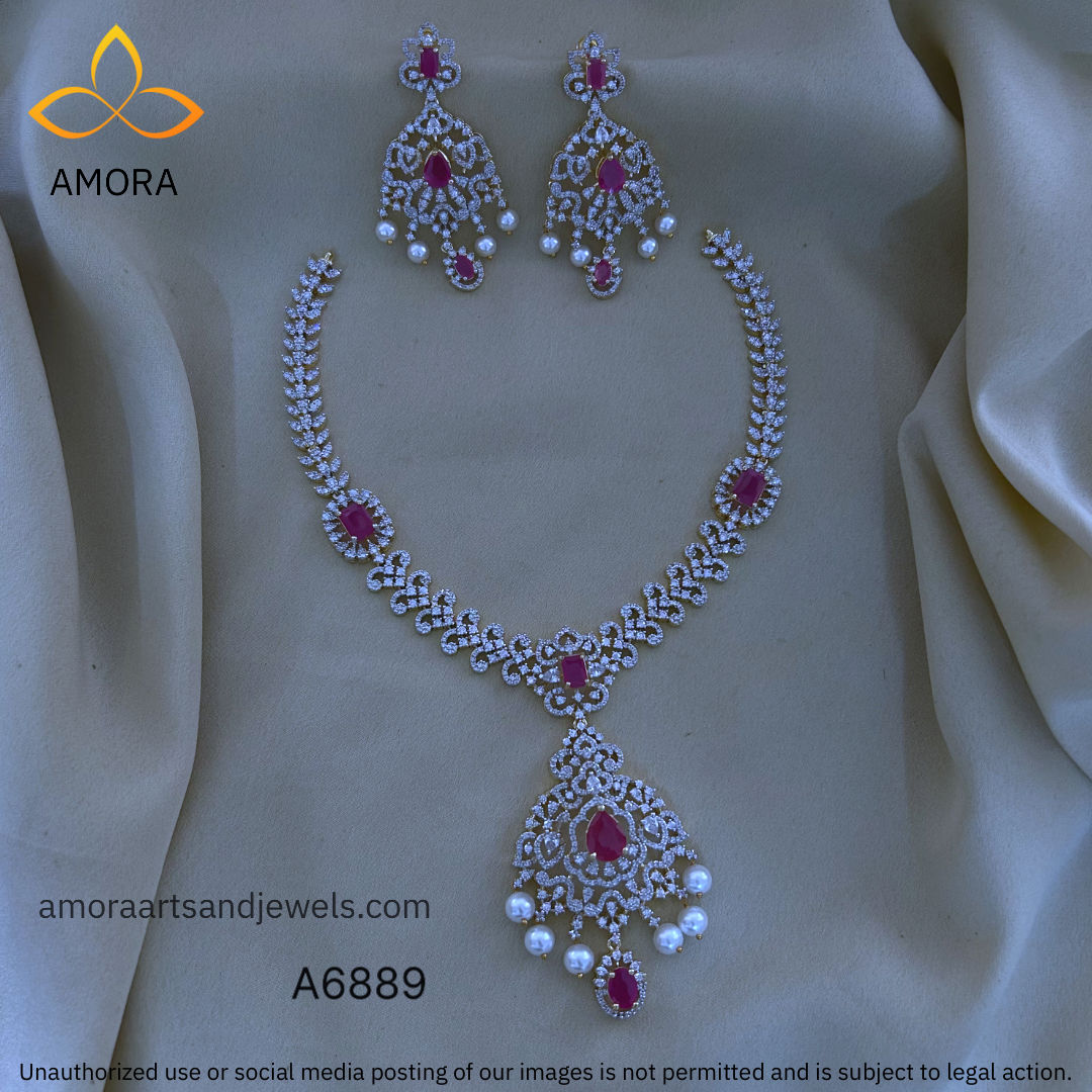 Gold Polish Short Necklace - A6889