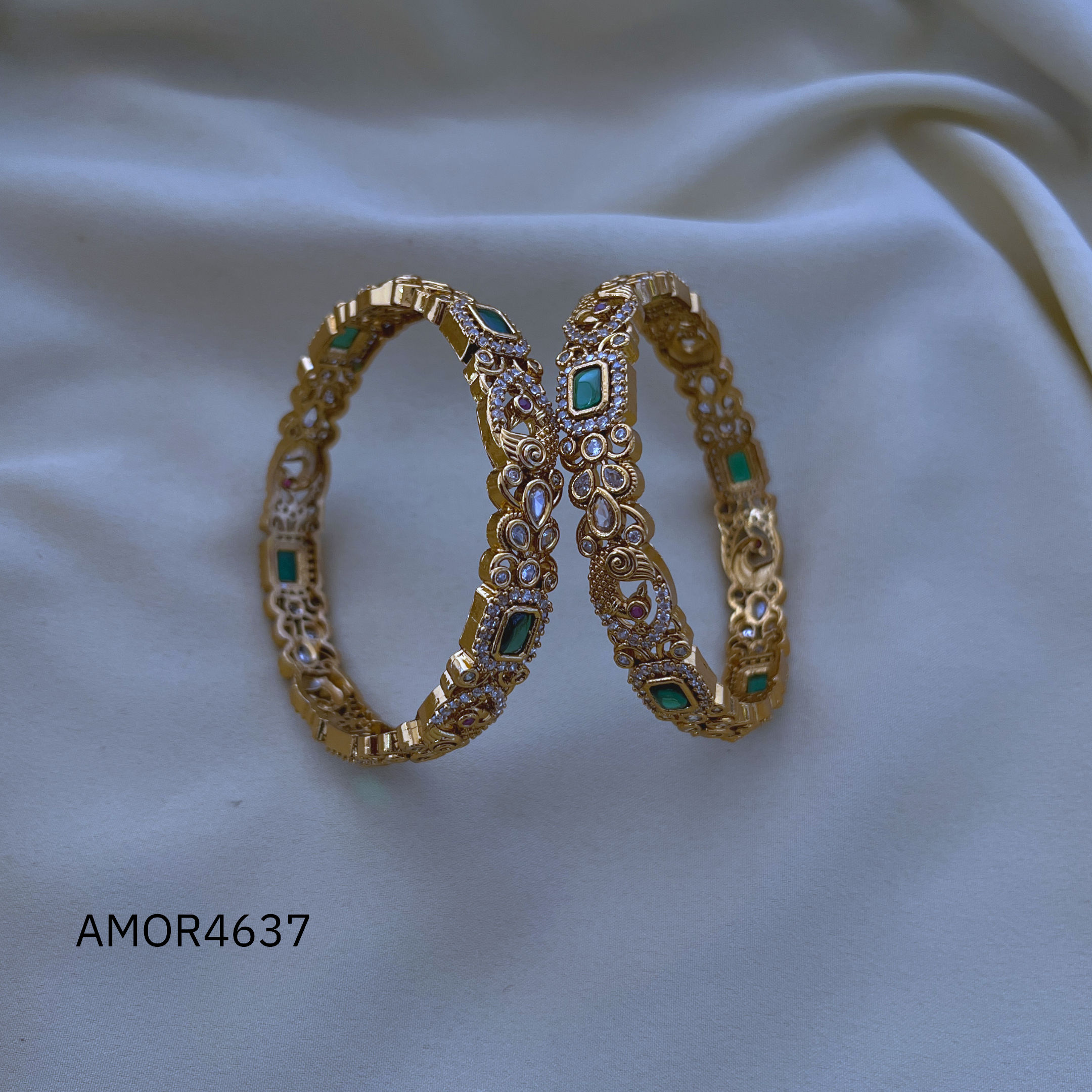 Antique Polished Bangles - AMOR4637
