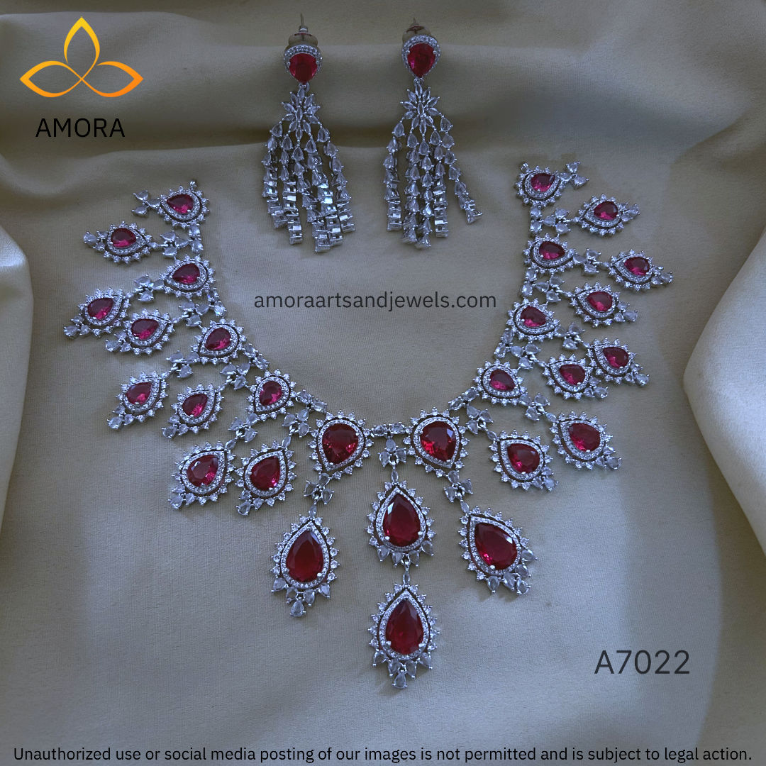 Silver Polish Short Necklace - A7022
