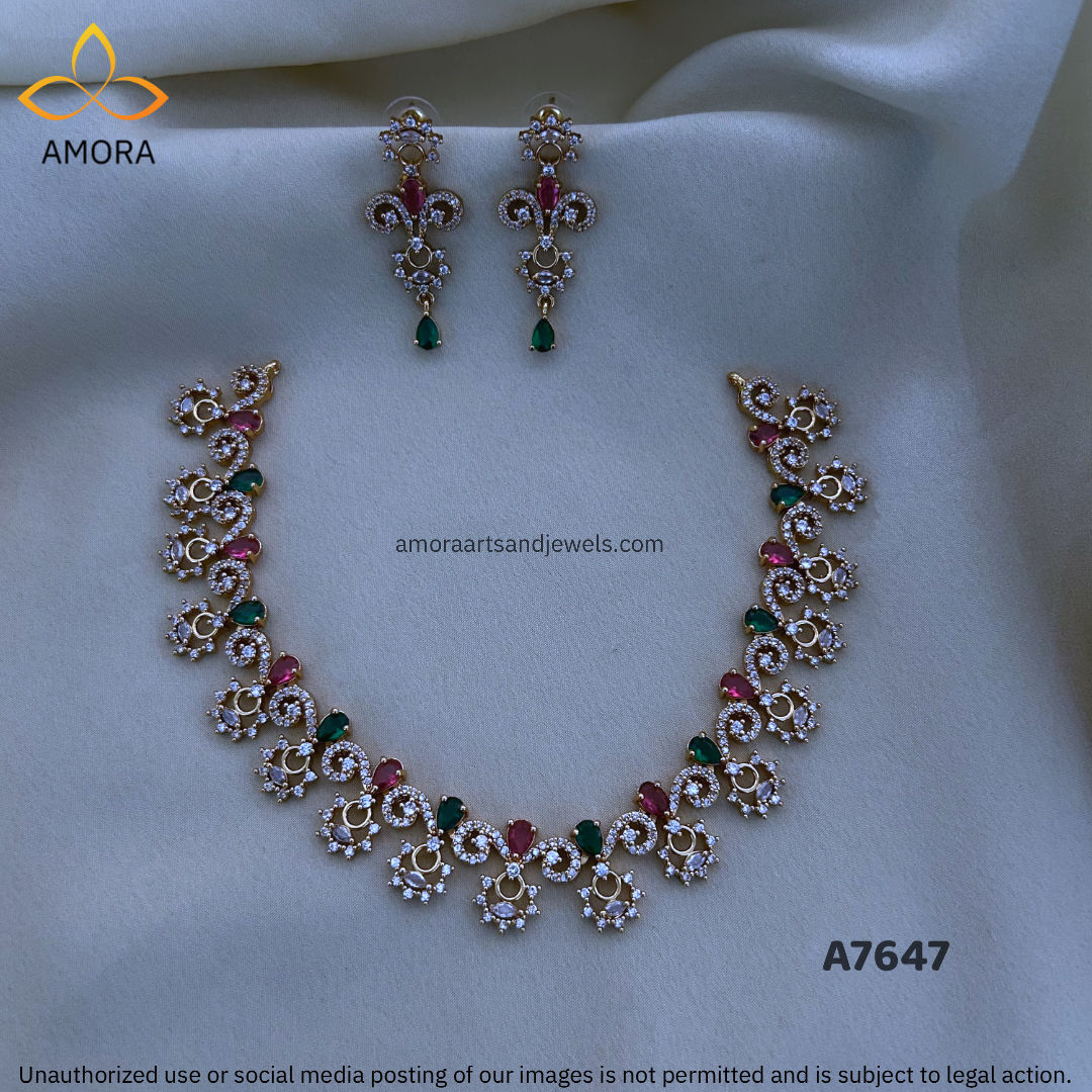 Antique Polished Short Necklace - A7647