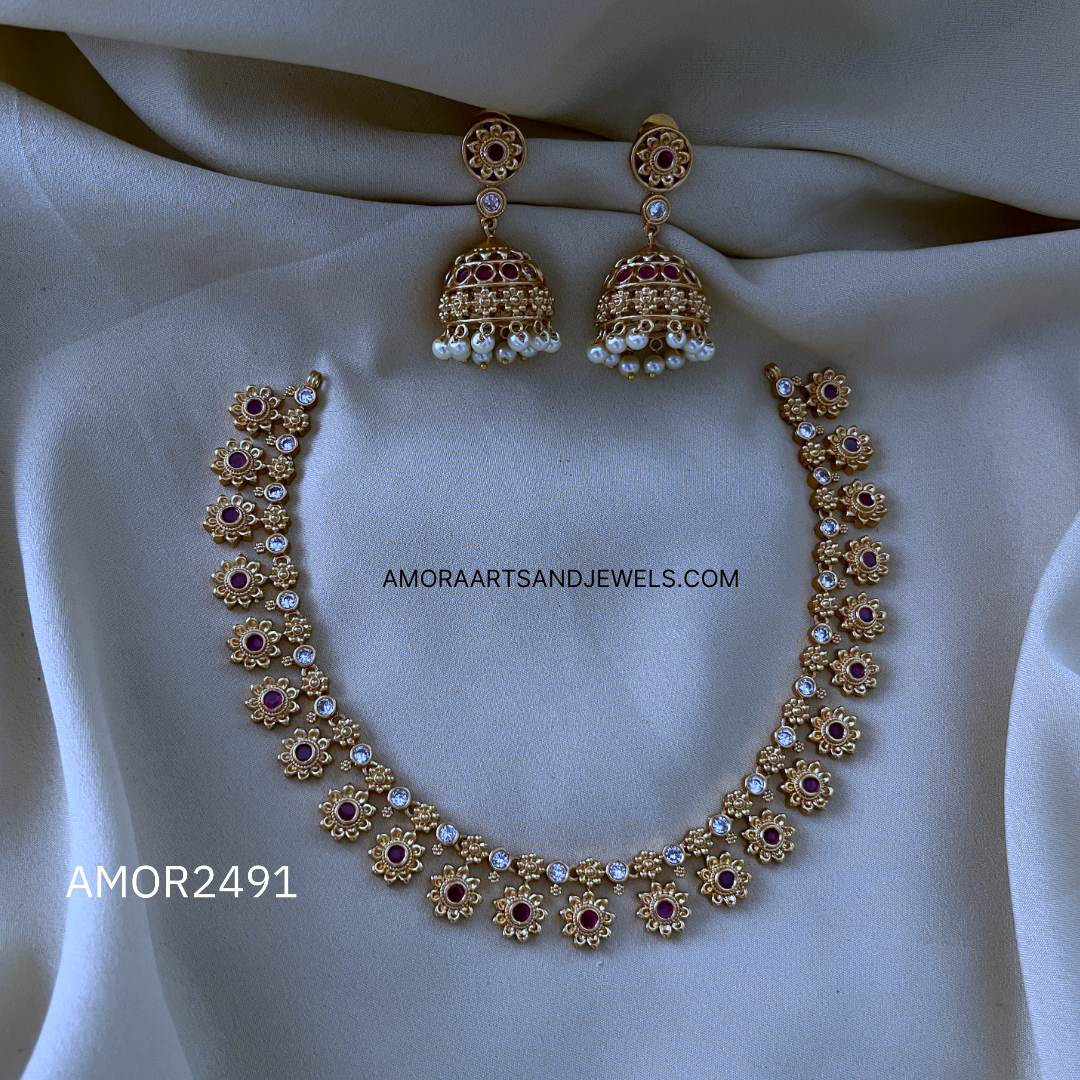 Antique Polished Short Necklace - AMOR2491