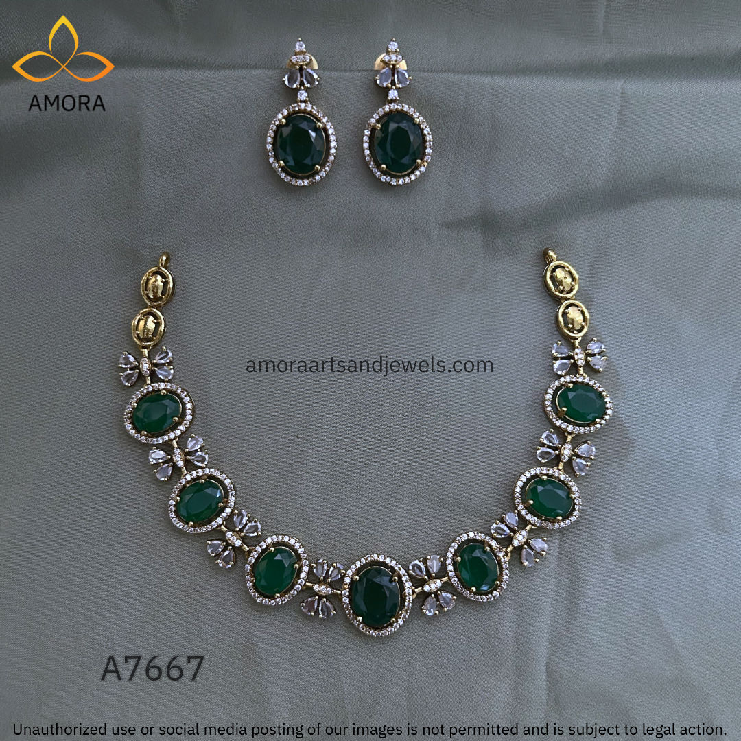 Antique Polished Short Necklace - A7667