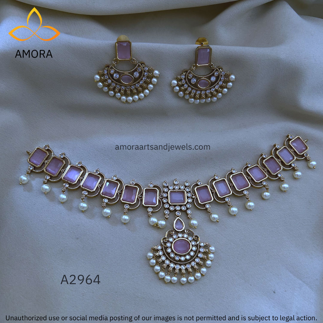 Antique Polished Short Necklace - A2964