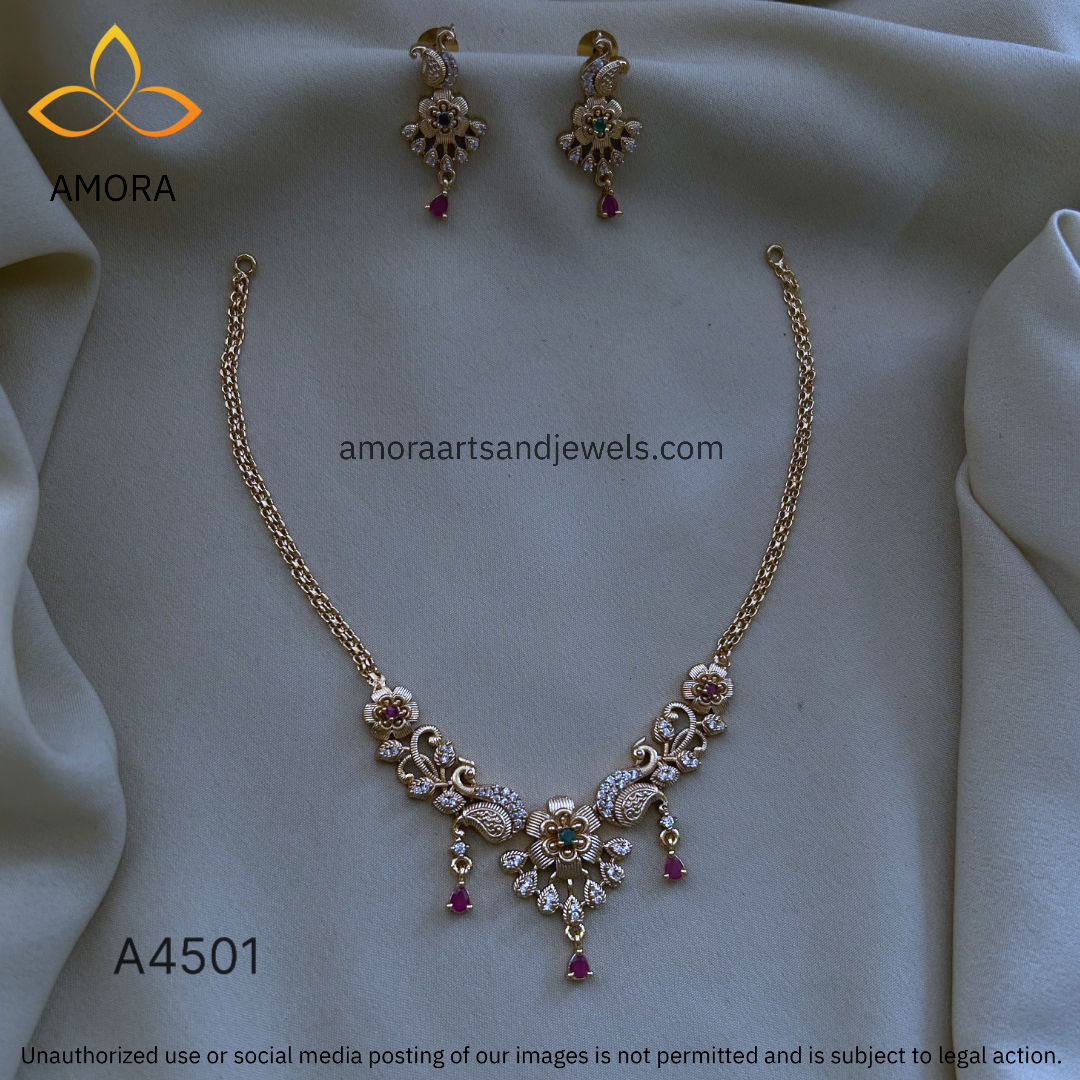 Antique Polished Short Necklace - A4501