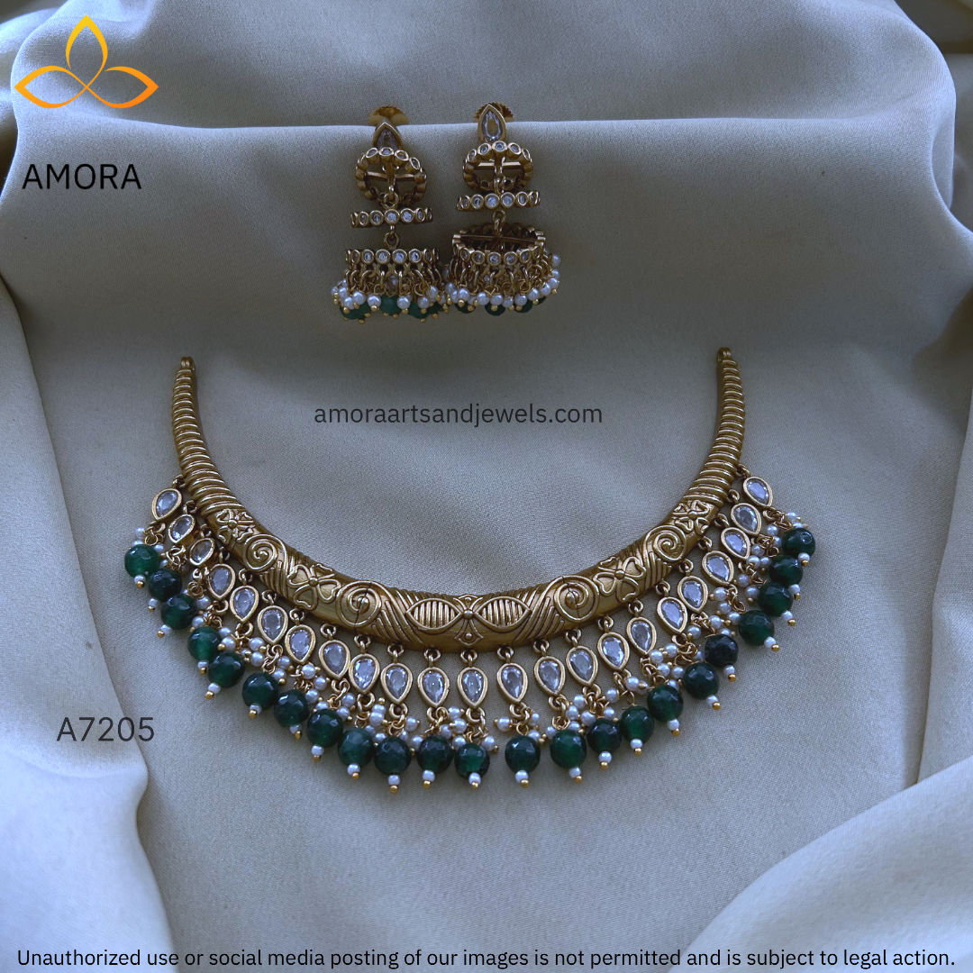 Antique Polished Short Necklace - A7205