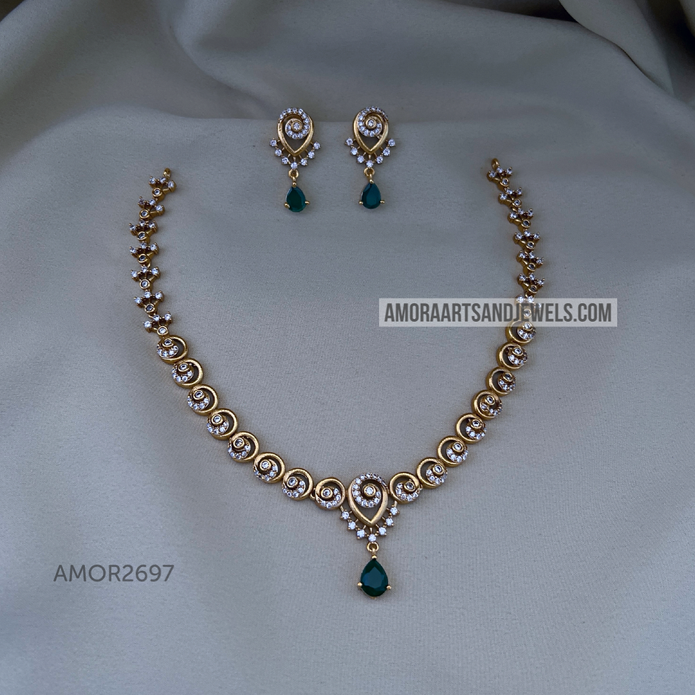 Thumbnail: Antique Short Necklace - AMOR2698, AMOR2697