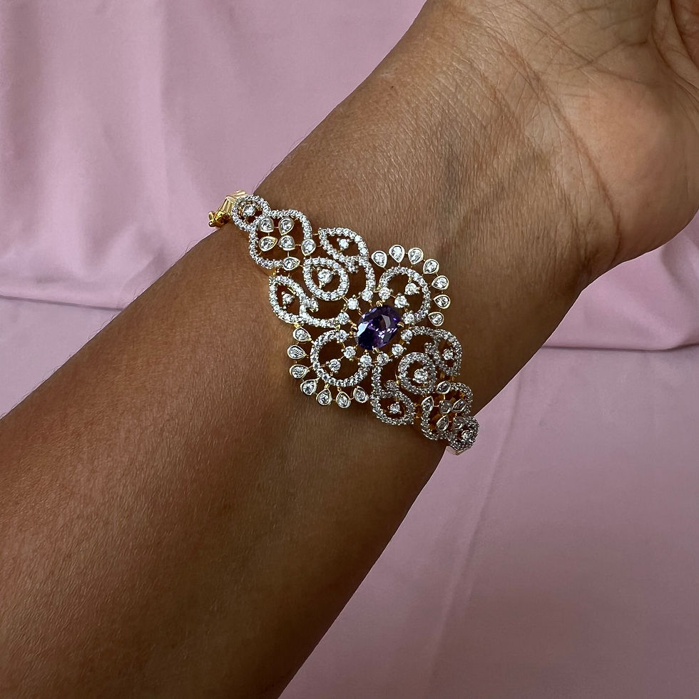 Thumbnail: Gold Polished  adjustable Bracelet - A6402