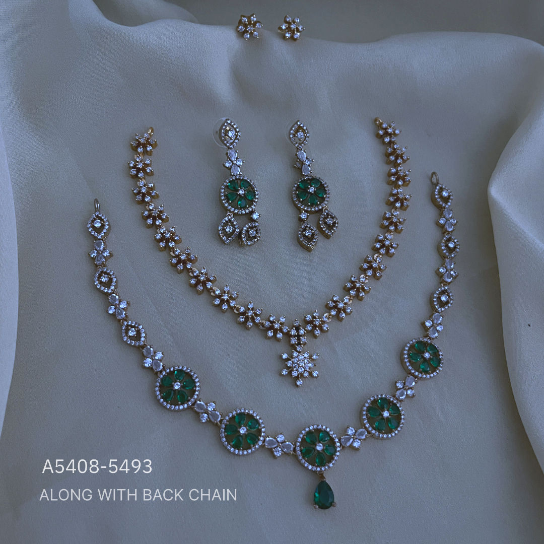 Antique Polished Short Necklace Combo by Set - A5408-5493