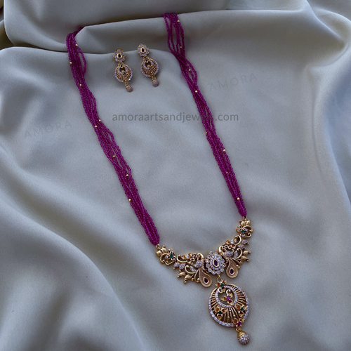 Antique Polished Pendant 27 Inches Amora Art and Jewels