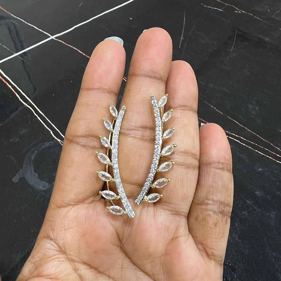 Thumbnail: Diamond replica ear climbers - A6595