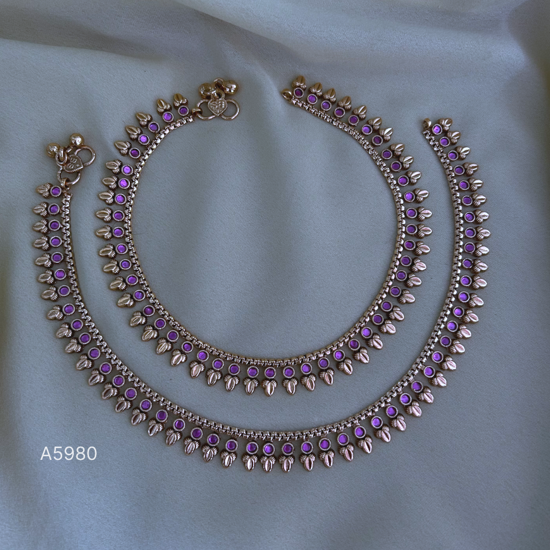 Antique Polish Payal Set (Anklet) - A5980