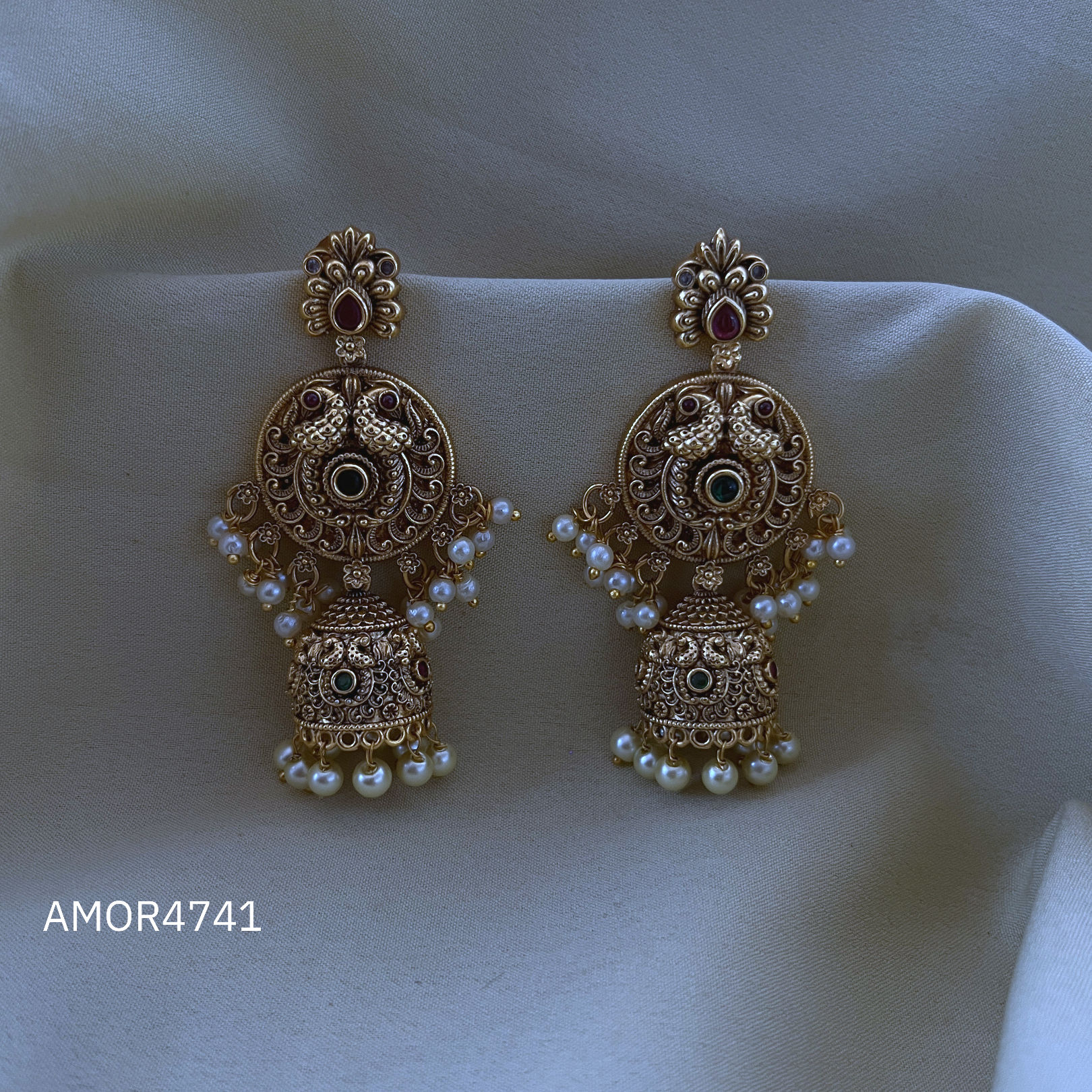 Antique Enticing Chandbali - 6.5cm - AMOR4741